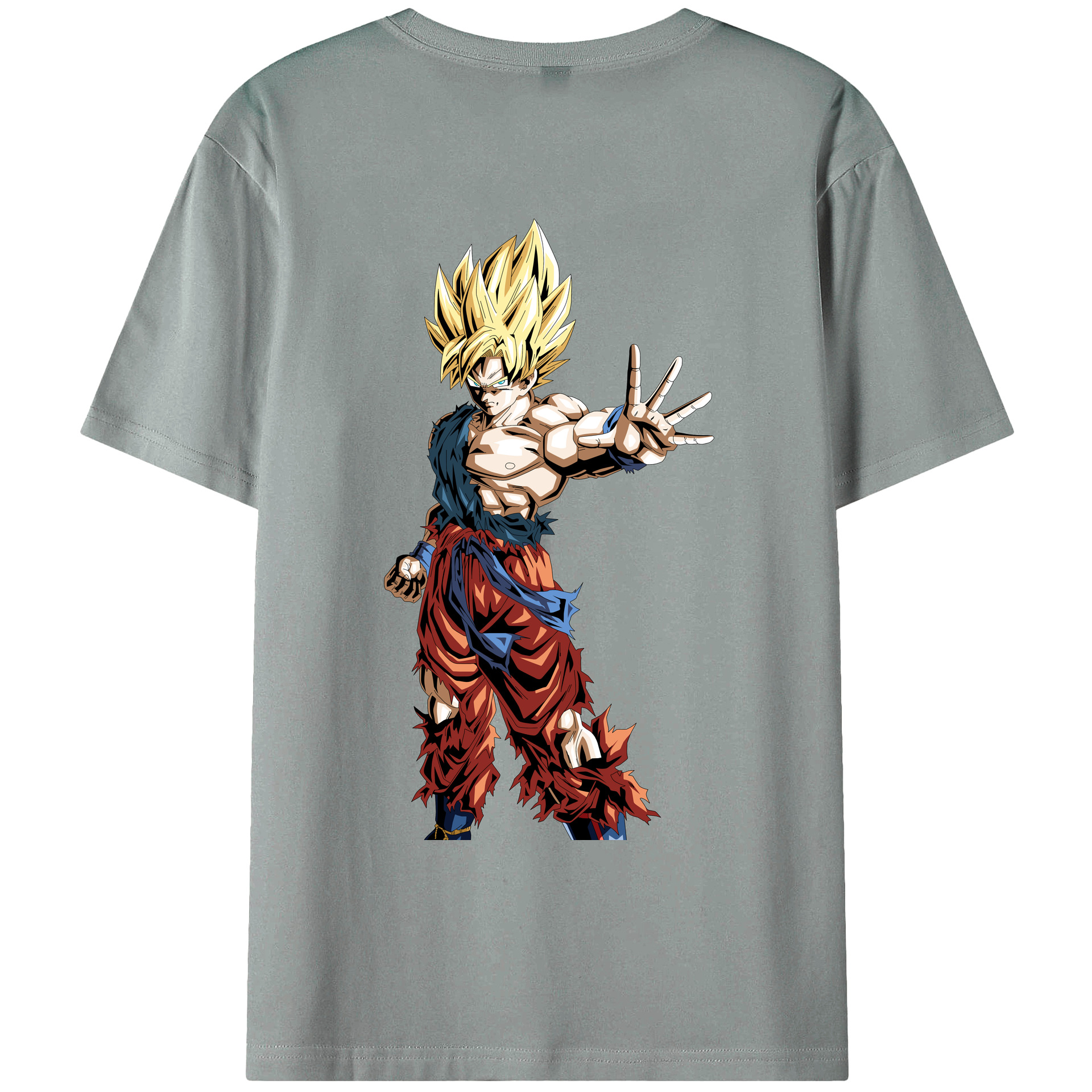 （画像用） ドラゴンボール 孫悟空（そん ごくう）Son Goku カカロット DRAGON BALL Kakarotto 綿100％ メンズ半袖Tシャツ（バックプリント） 通気性